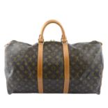 LOUIS VUITTON - a vintage Monogram Keepall 50 luggage bag.