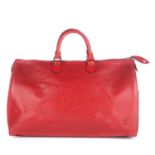 LOUIS VUITTON - a red Epi Speedy 40 handbag.