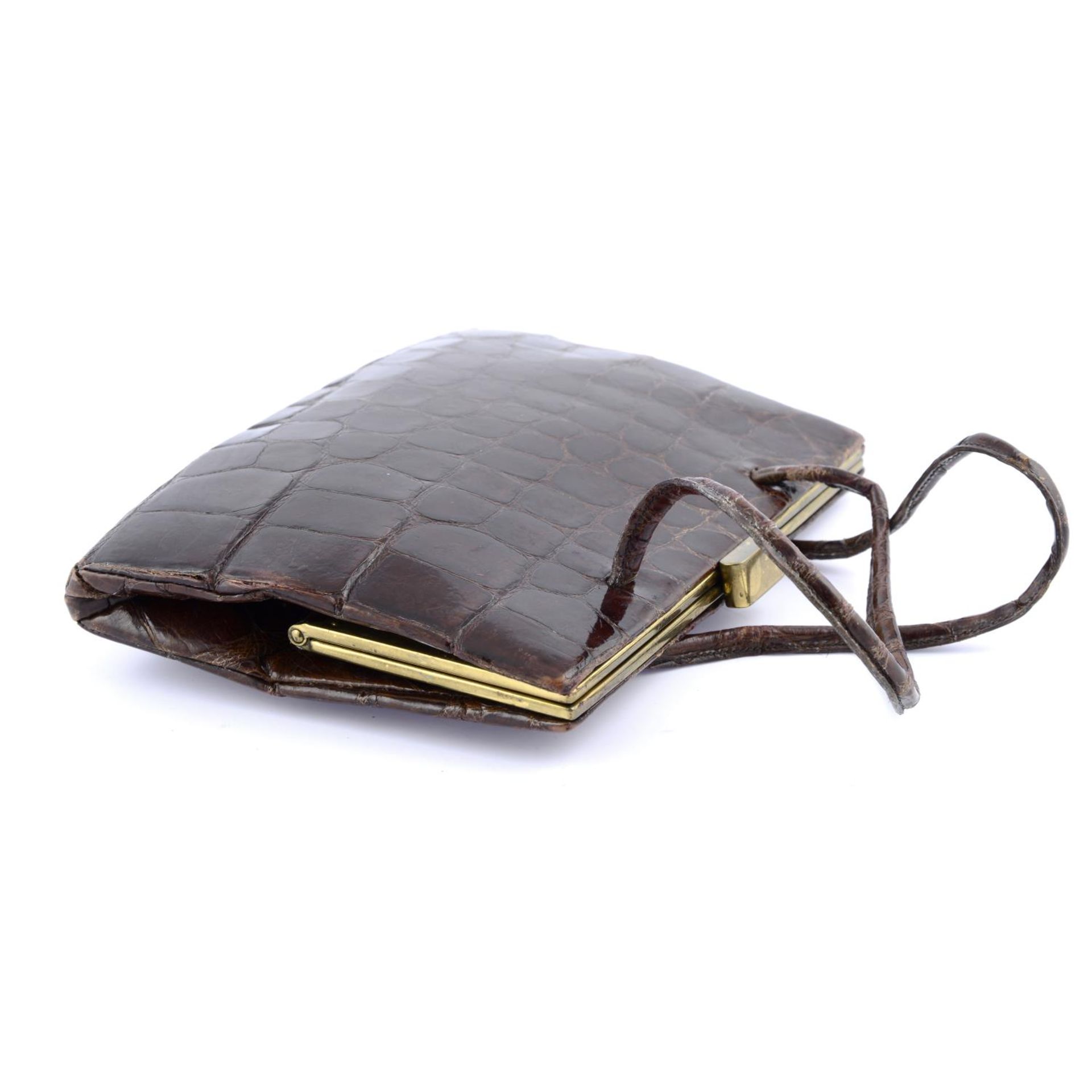 ASPREY - a vintage crocodile skin handbag. - Bild 3 aus 6