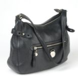 MULBERRY - a black Somerset Hobo handbag.