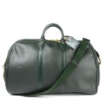 LOUIS VUITTON - a green Taiga Kendall GM luggage bag.