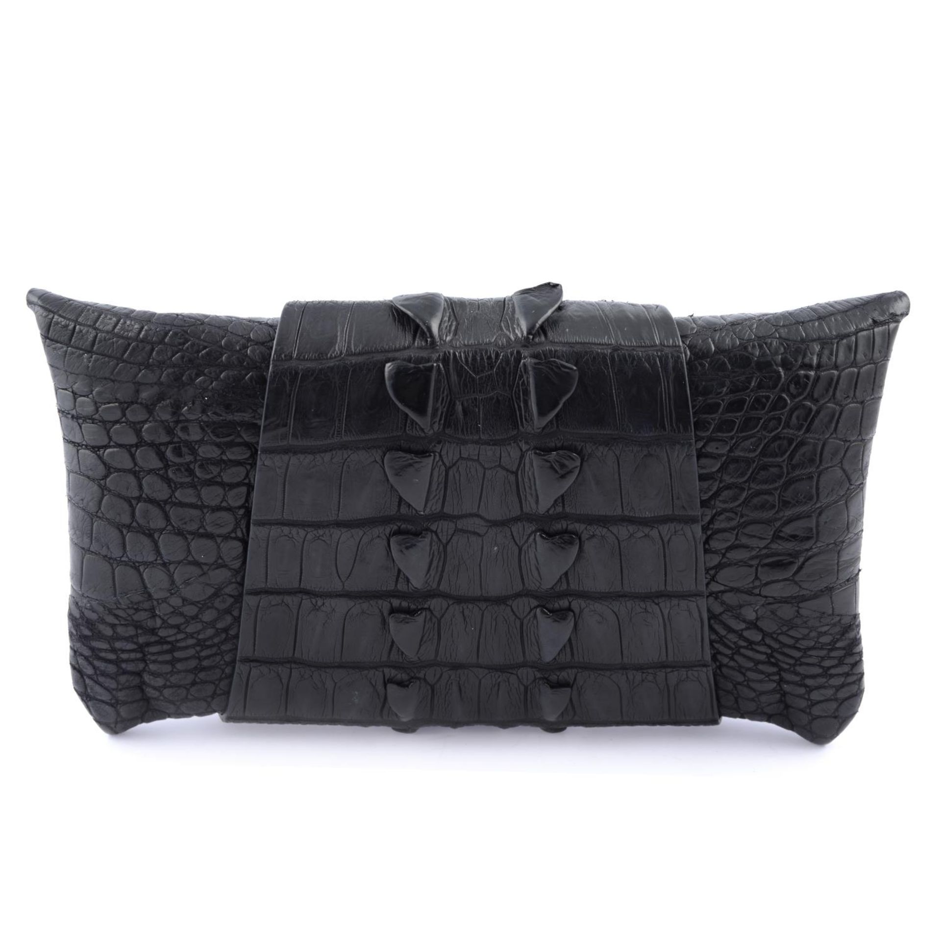 BALMAIN - a hornback crocodile clutch. - Bild 2 aus 5