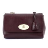 MULBERRY - an Oxblood Medium Lily handbag.