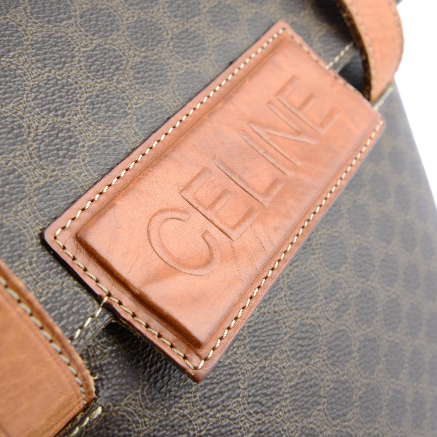 CÉLINE - a Macadam coated canvas handbag. - Image 5 of 5