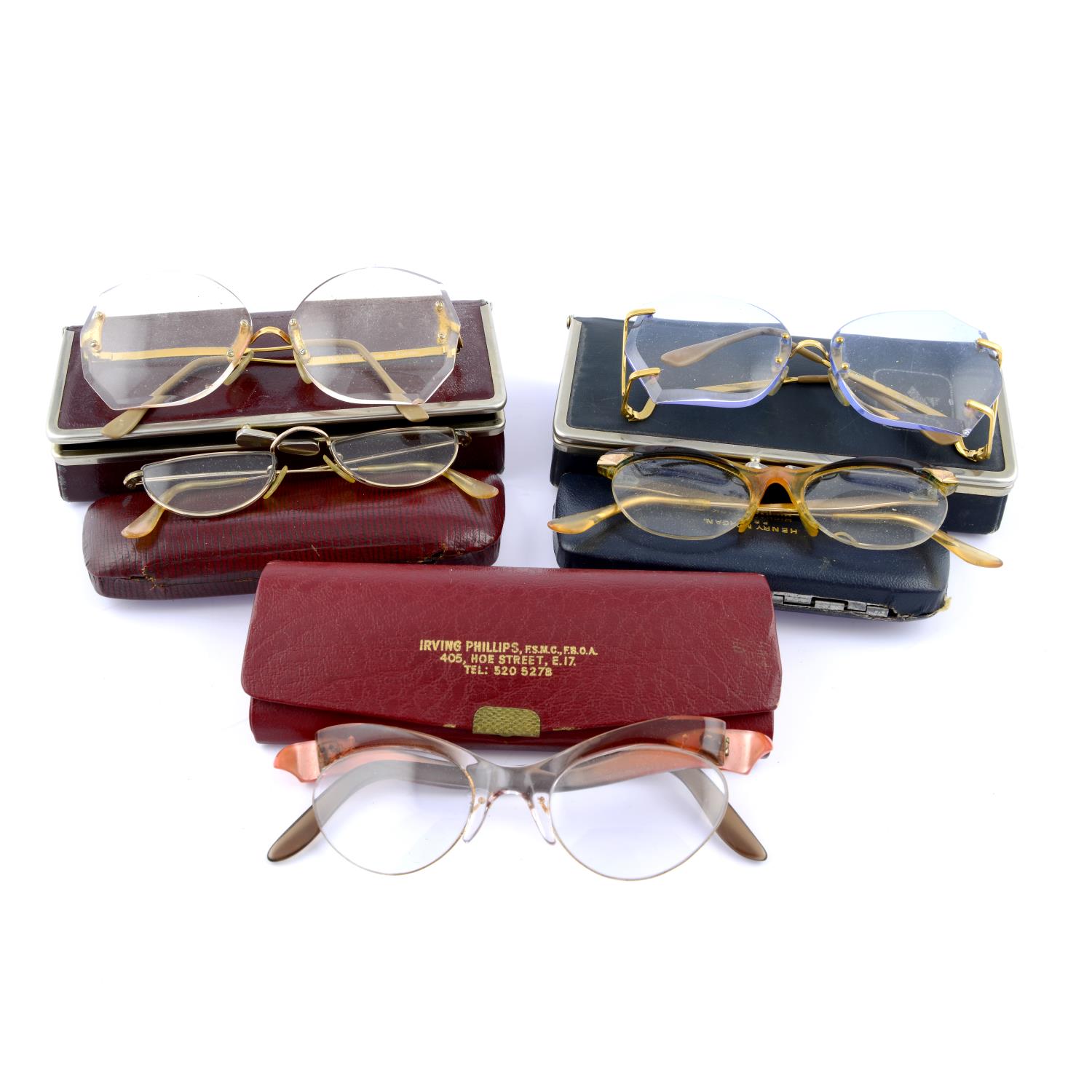 Five pairs of vintage prescription glasses. - Image 2 of 2