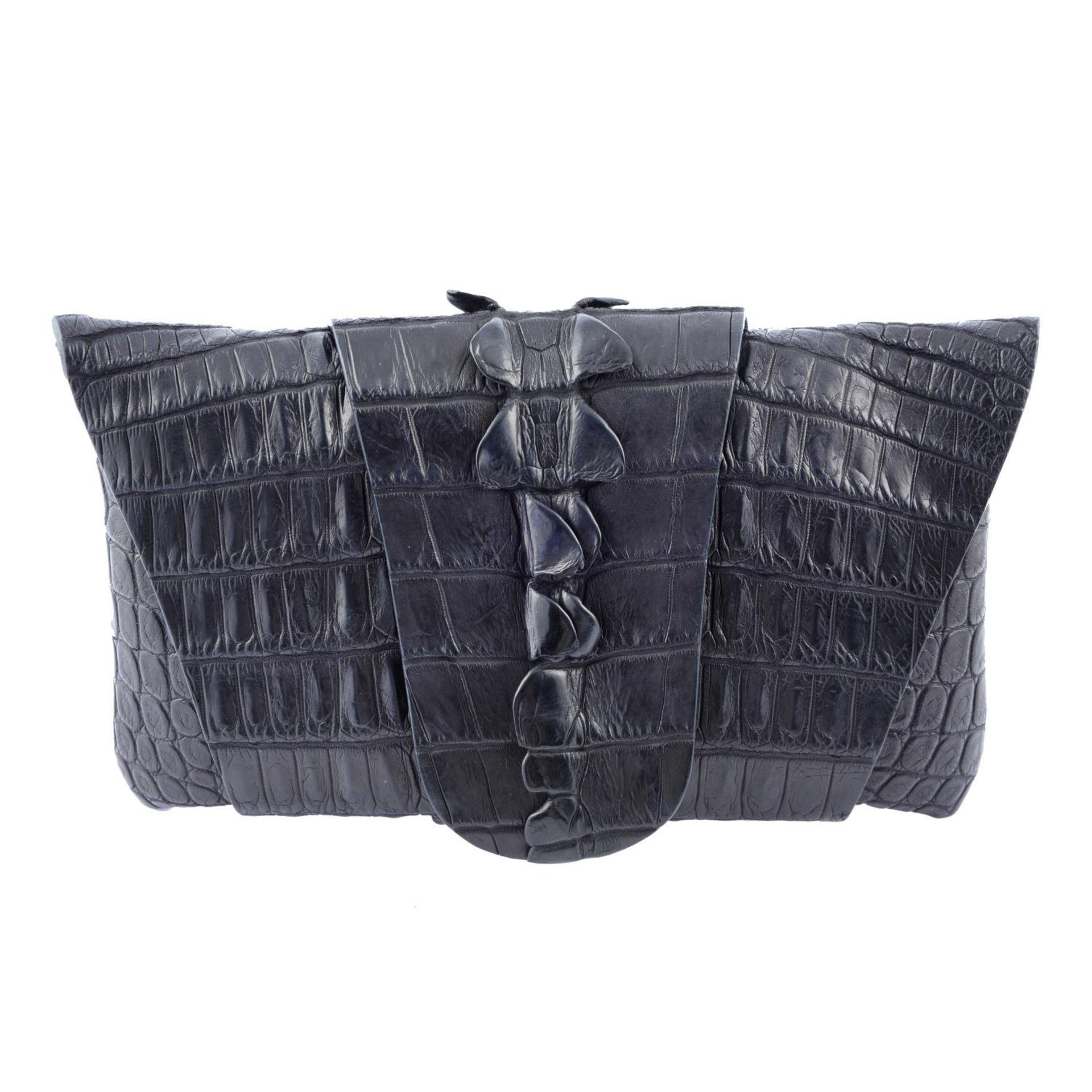 BALMAIN - a hornback crocodile clutch.