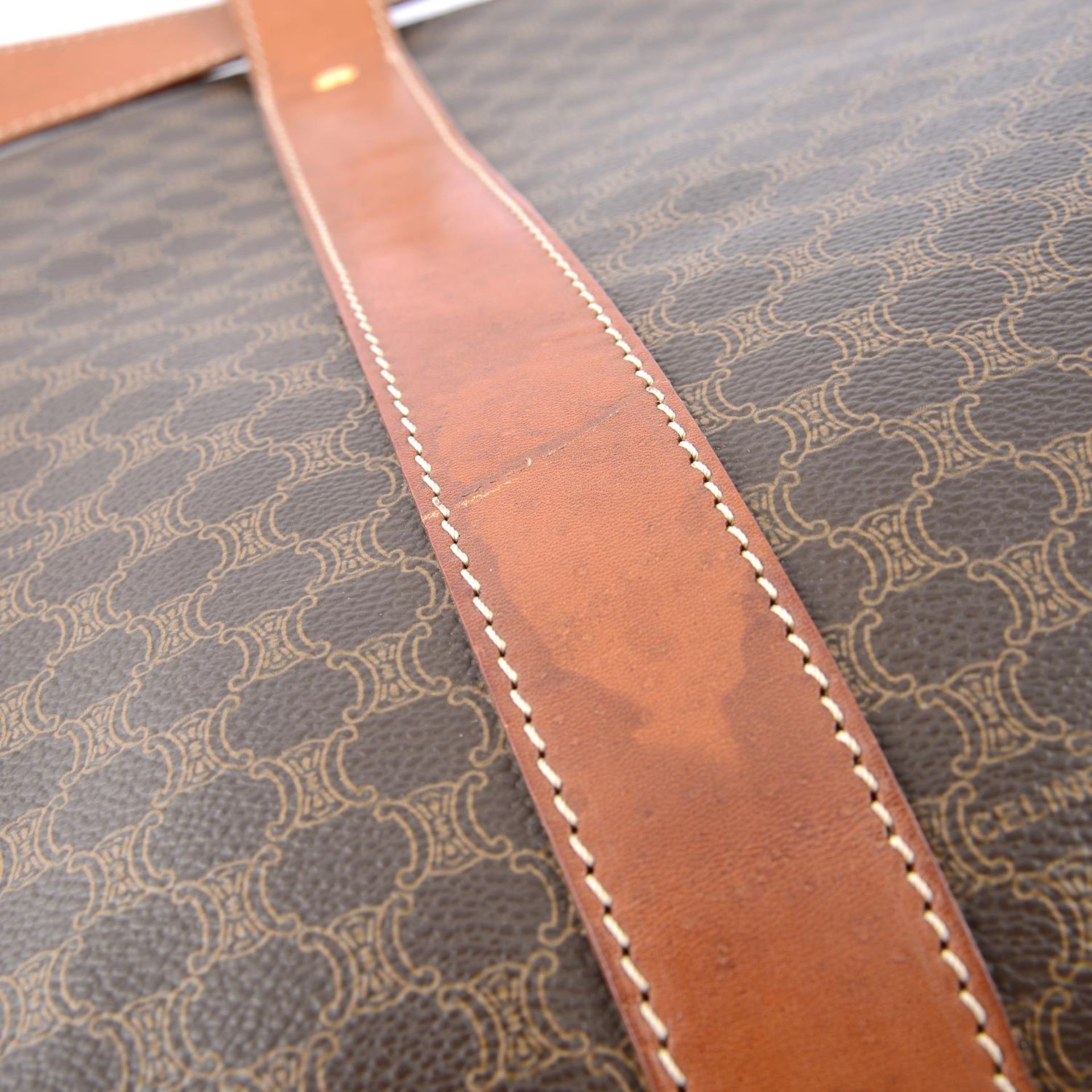 CÉLINE - a Macadam coated canvas handbag. - Image 5 of 7