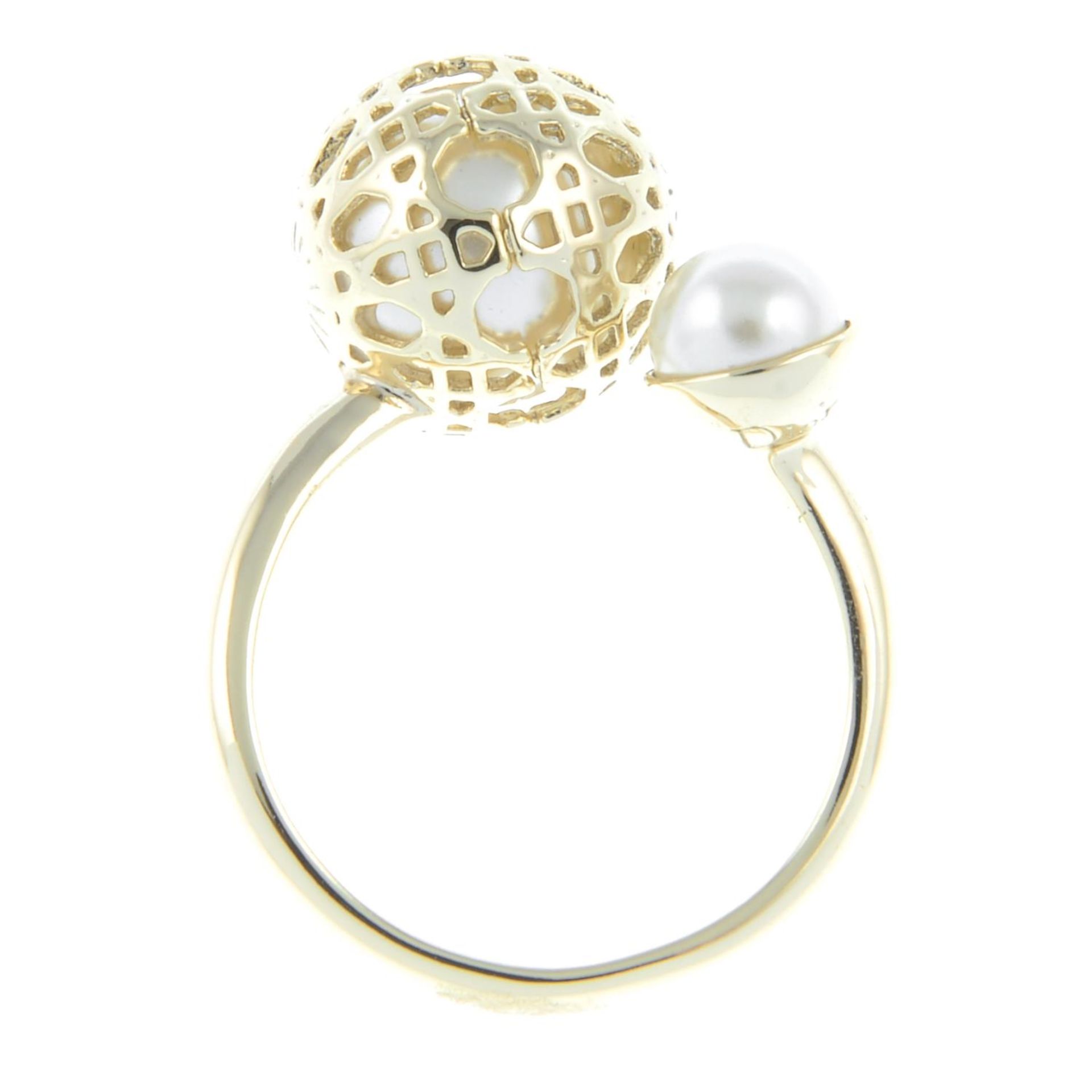CHRISTIAN DIOR - a Tribal Pearl ring. - Image 2 of 3
