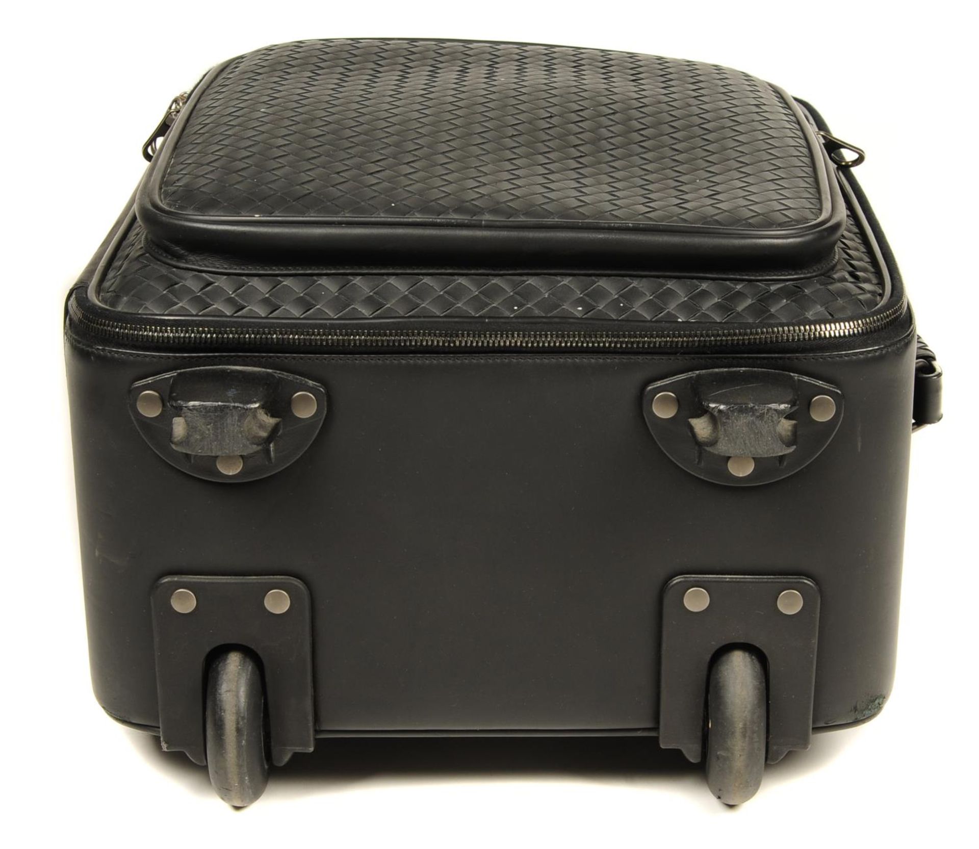 BOTTEGA VENETA - a Nero Intrecciato Trolley suitcase. - Bild 4 aus 4