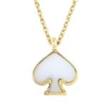 KATE SPADE - a mother-of-pearl mini charm necklace.