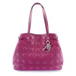 CHRISTIAN DIOR - a pink Cannage Panarea Tote.