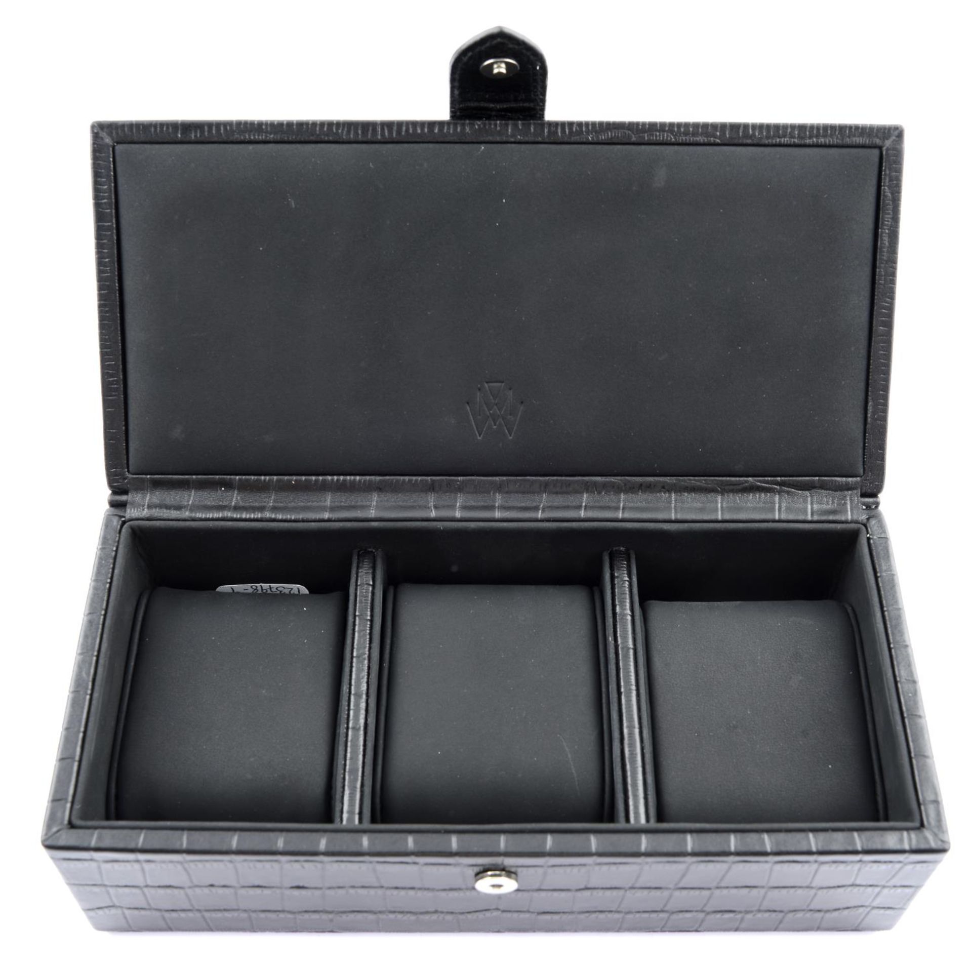 MAPPIN & WEBB - a leather jewellery case and watch case. - Image 6 of 7