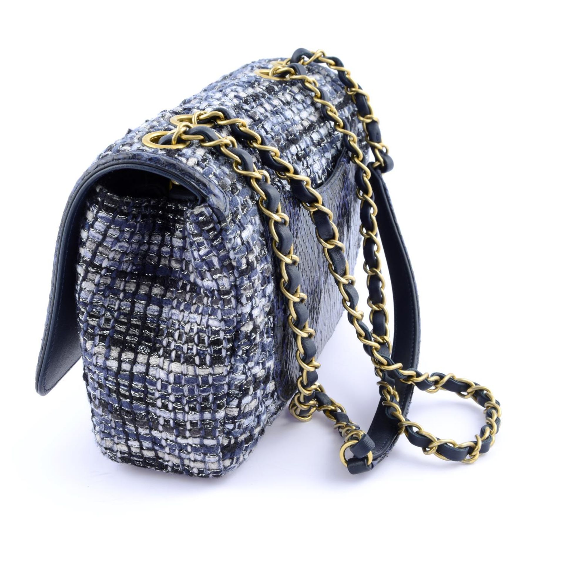 CHANEL - a Medium Quilted Tweed Filigree Flap handbag. - Bild 3 aus 4