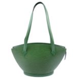 LOUIS VUITTON - a green Epi Saint Jacques handbag.