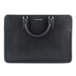 ALEXANDER MCQUEEN - a black leather briefcase.
