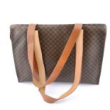 CÉLINE - a Macadam coated canvas handbag.
