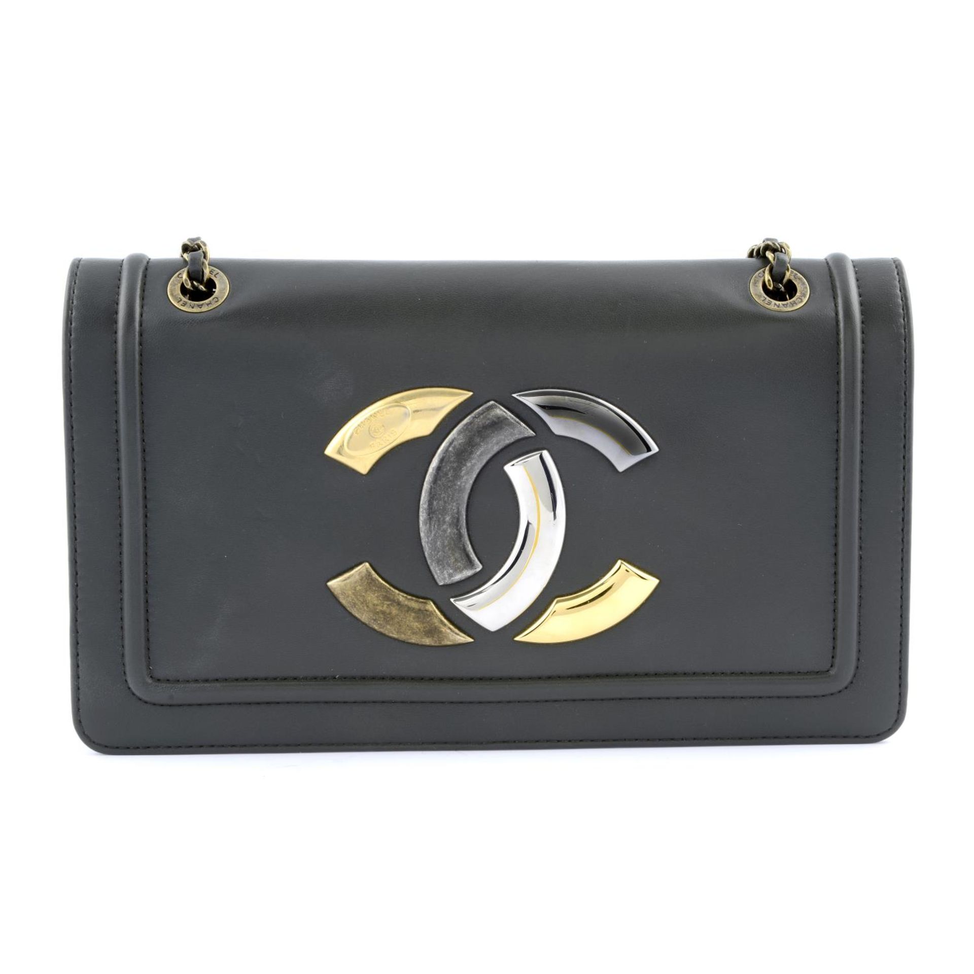 CHANEL - a mixed metal CC Flap handbag.