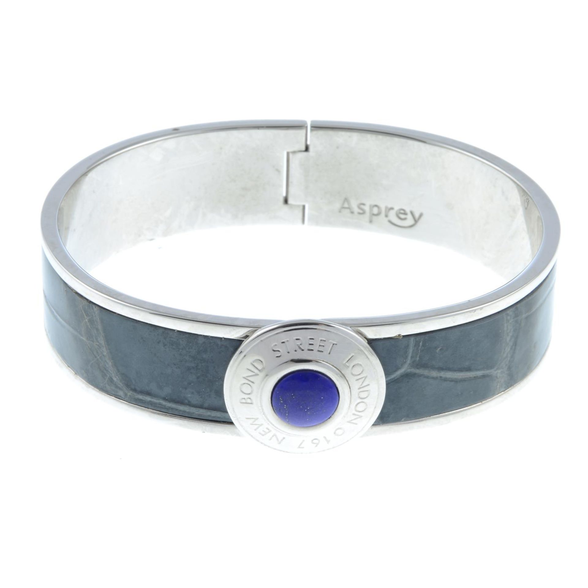 ASPREY - a crocodile Button Cuff bracelet.