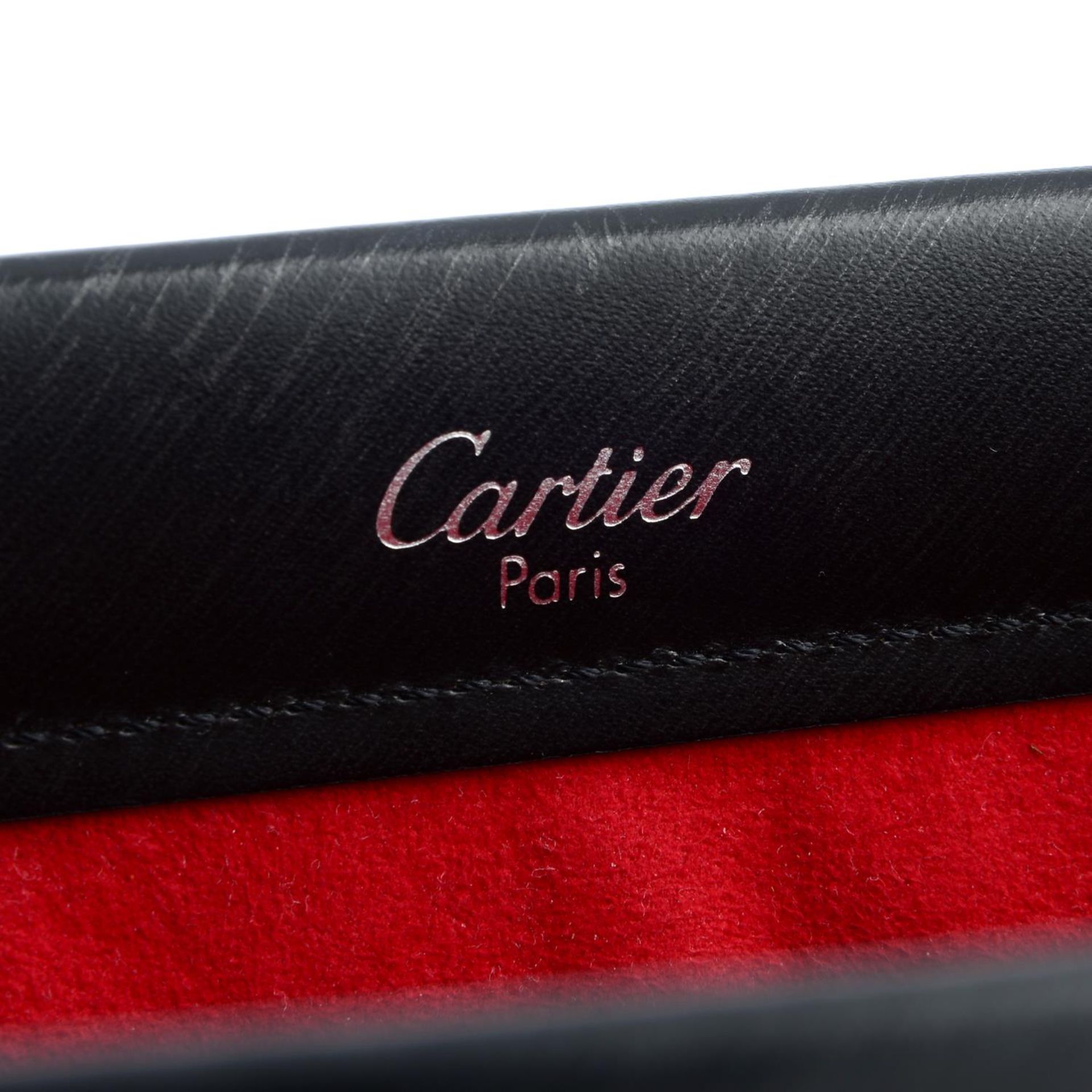 CARTIER - a tall black Trinity handbag. - Bild 6 aus 6