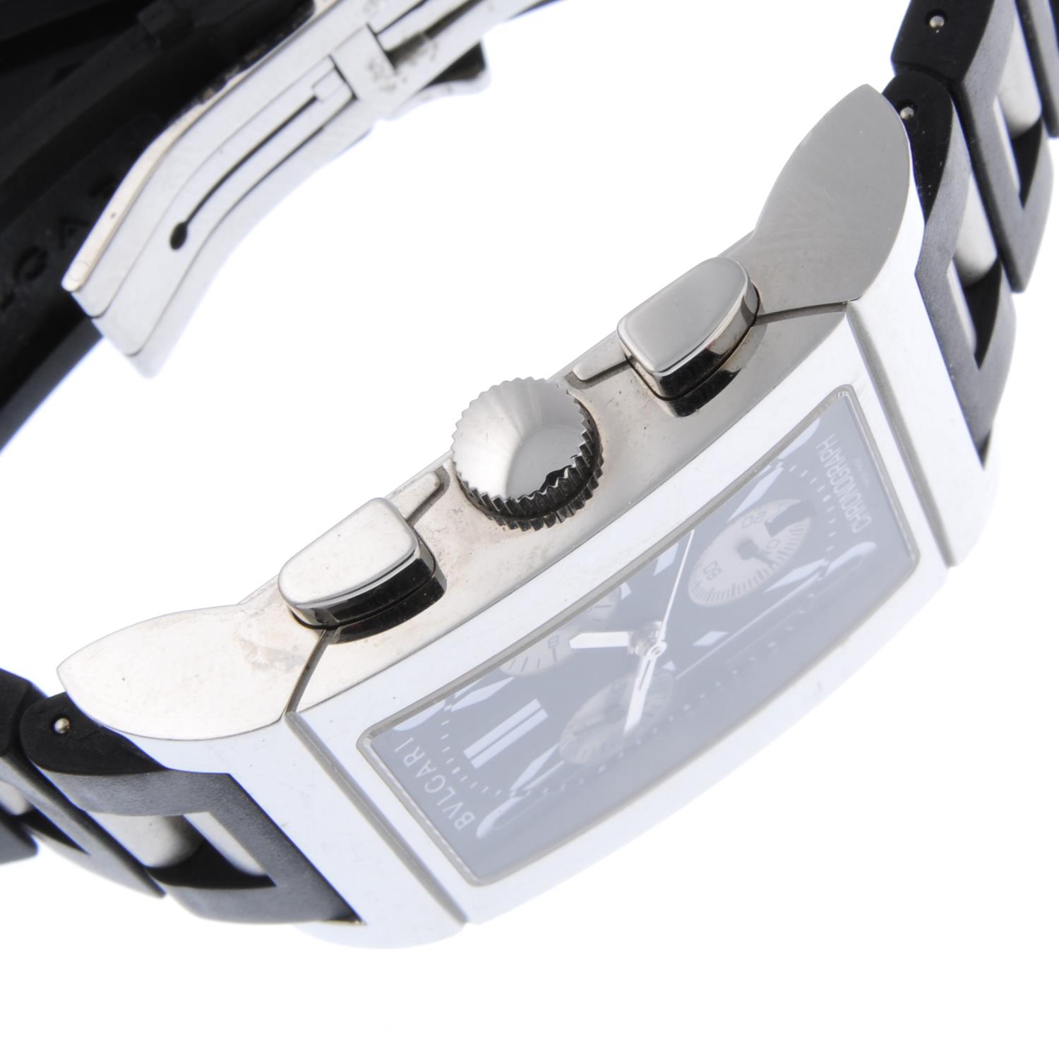 BULGARI - a gentleman's Rettangolo chronograph wrist watch. - Image 3 of 4