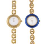 A group of five assorted lady's watches, to include three examples by Gucci.