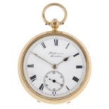 An open face pocket watch by J.