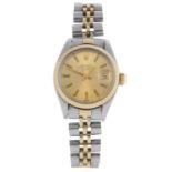 ROLEX - a lady's Oyster Perpetual Date bracelet watch.