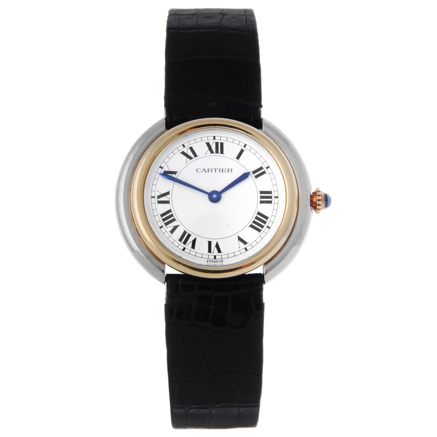 CARTIER - a mid-size Paris Vendome Ronde wrist watch.