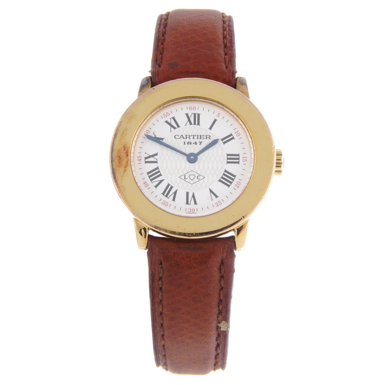 CARTIER - a lady's Must De Cartier Ronde wrist watch.