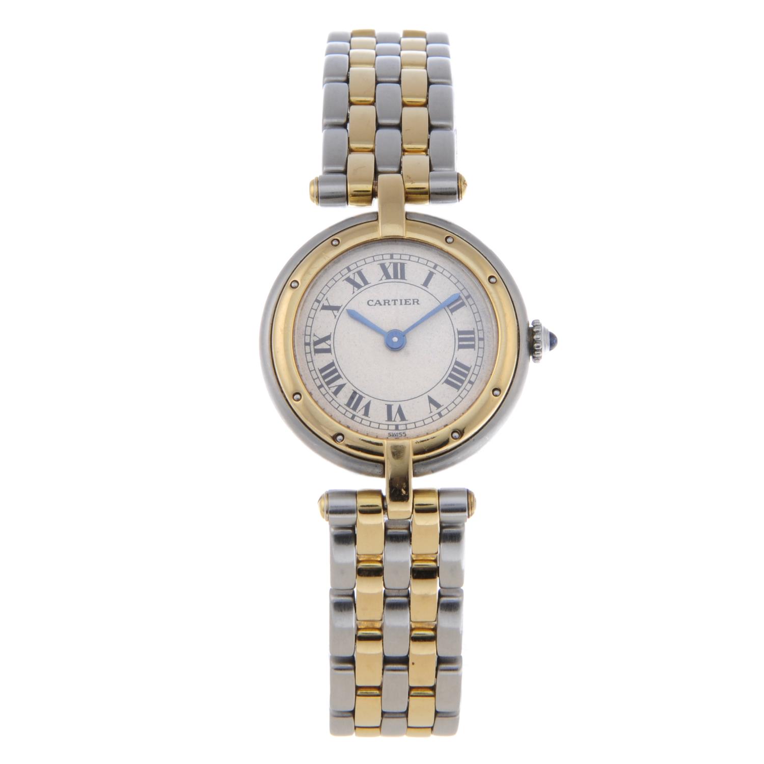 CARTIER - a lady's Panthère bracelet watch.