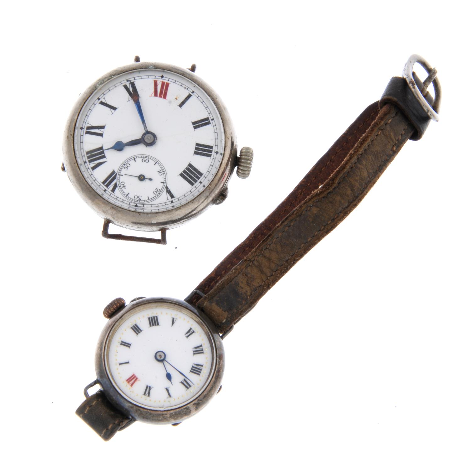 A group of four assorted watches, to include two trench style examples. - Image 2 of 2