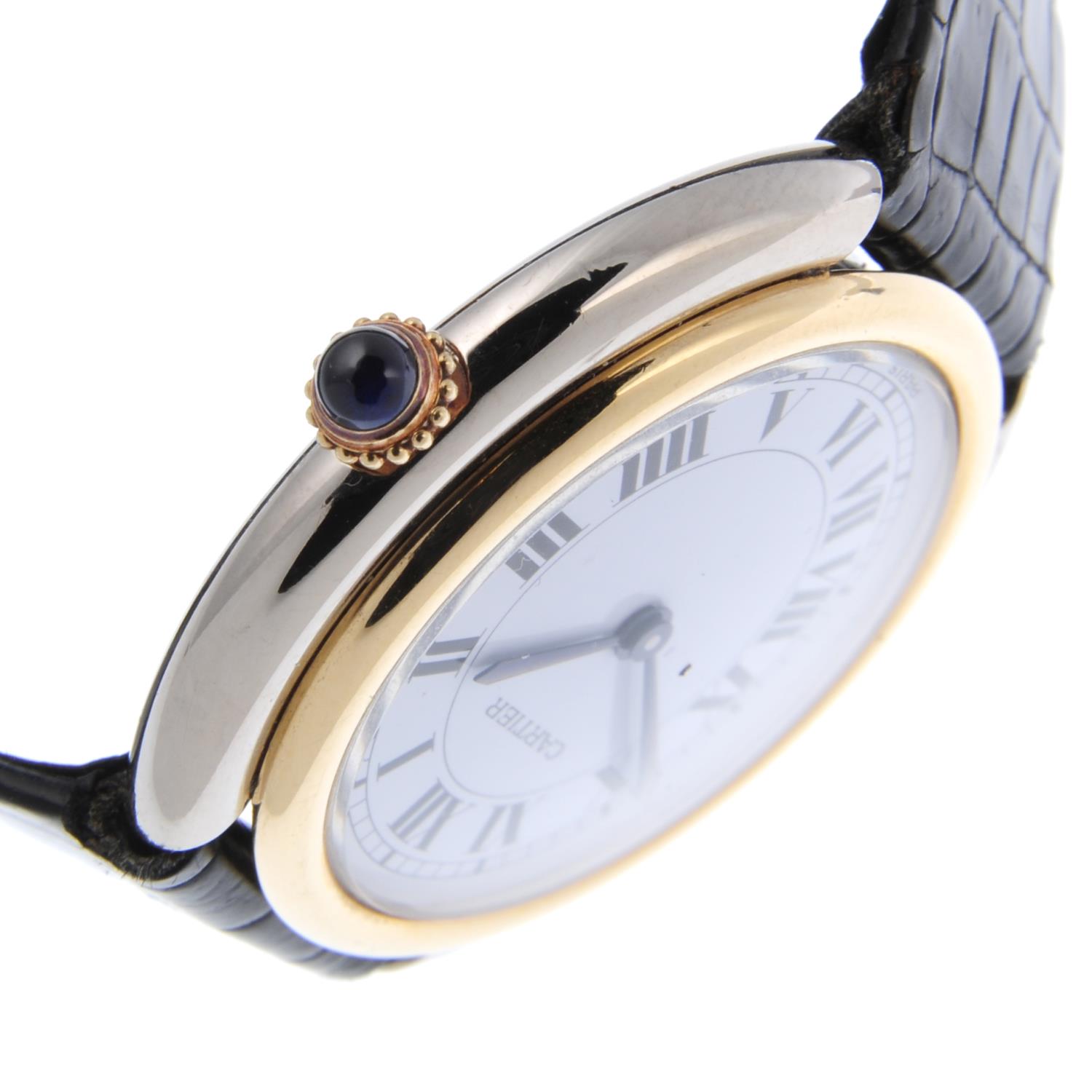 CARTIER - a mid-size Paris Vendome Ronde wrist watch. - Image 3 of 4
