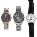 A group of eleven assorted watches, to include examples by TAG Heuer, Tissot and Rotary.