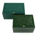 ROLEX - two complete watch boxes.