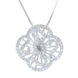 A brilliant-cut diamond pendant,