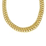 A 1960's 18ct gold necklace.Import marks for London, 1963.Length 39cms.