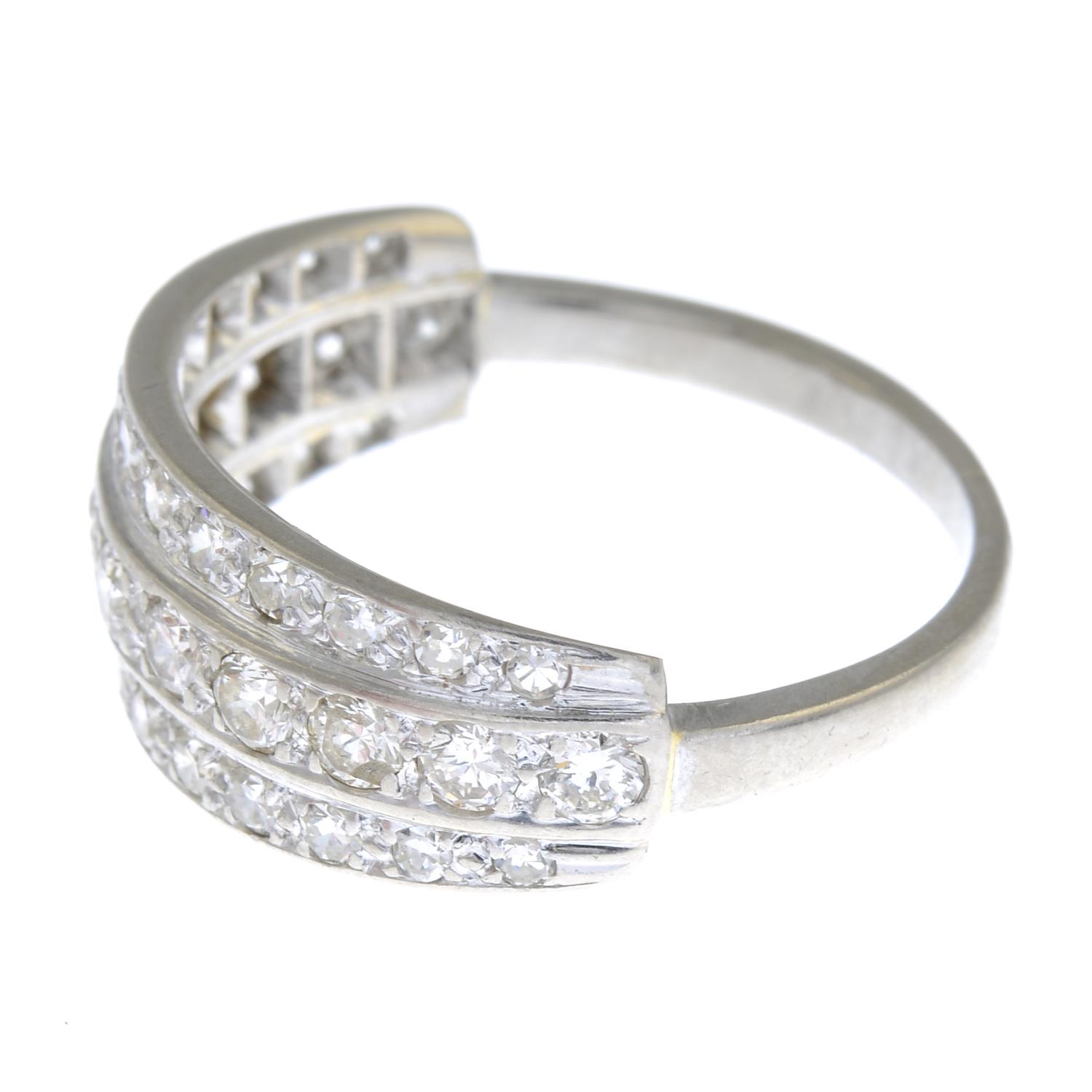 A mid 20th century brilliant-cut diamond ring,Estimated total diamond weight 0.65ct.Ring size N. - Image 2 of 3