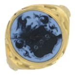 A gentleman's mid Victorian 18ct gold onyx signet ring.Hallmarks for London 1860.Ring size Q1/2.