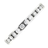 A brilliant-cut diamond full eternity ring.Estimated total diamond weight 0.70ct,