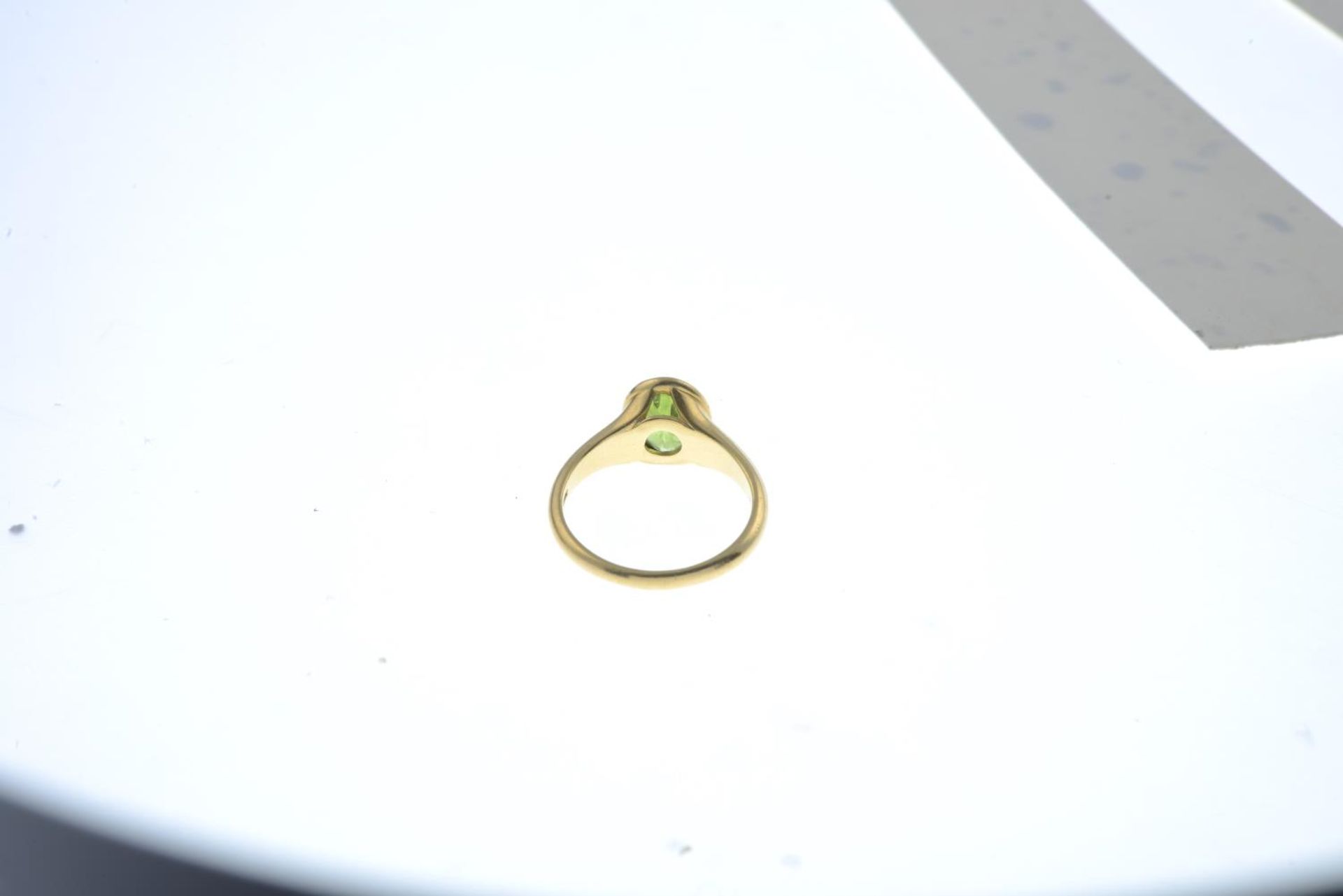 A peridot single-stone ring, - Image 2 of 3