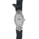 A mid 20th century single-cut diamond cocktail watch,