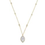 An 18ct gold brilliant-cut diamond pendant,