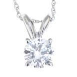 A brilliant-cut diamond pendant,