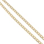 (55507) A 9ct gold chain.Hallmarks for Sheffield.Length 52cms.