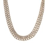 A late Victorian 9ct gold chain necklace.