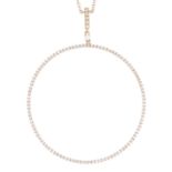 An 18ct gold brilliant-cut diamond openwork pendant,