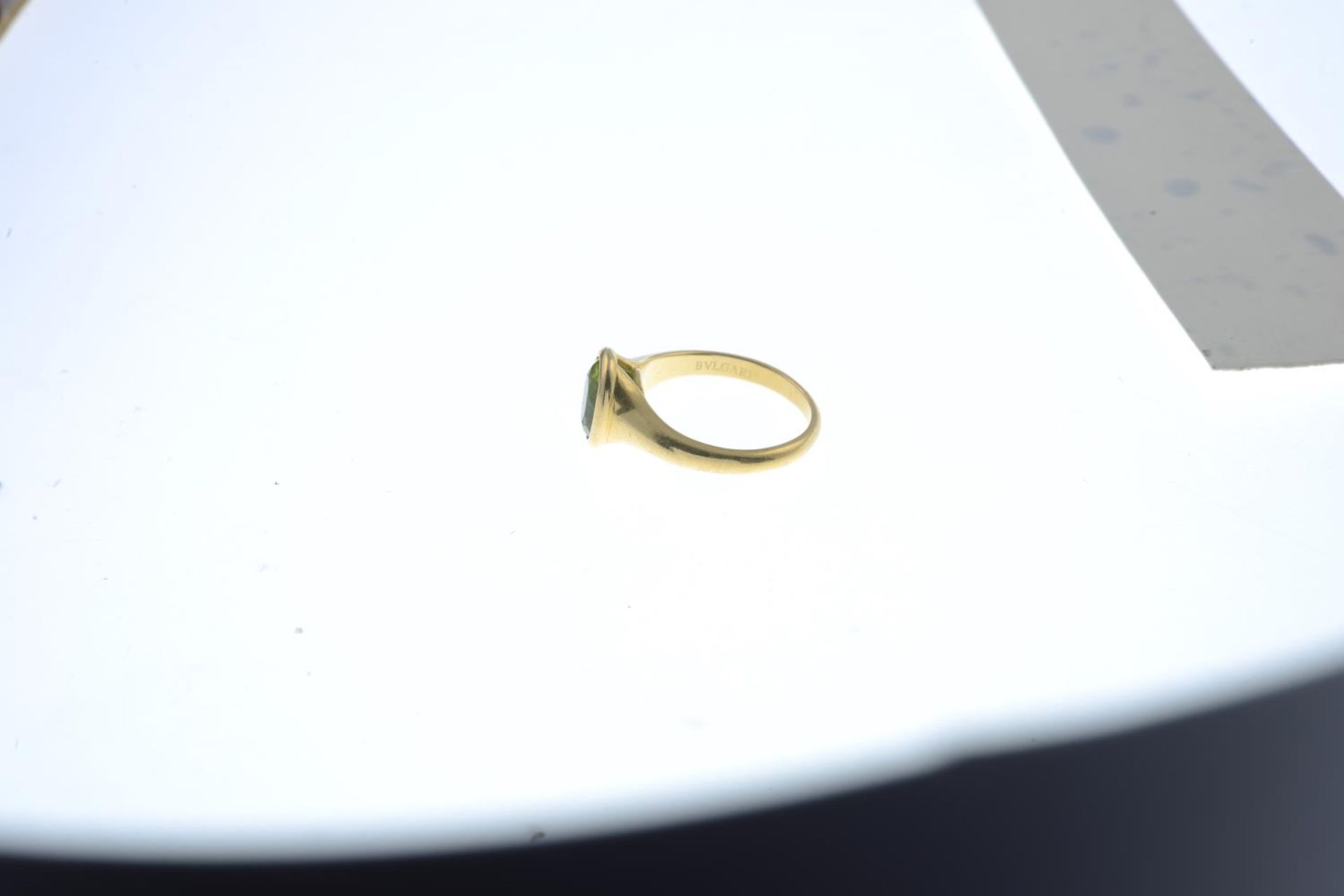 A peridot single-stone ring, - Image 3 of 3
