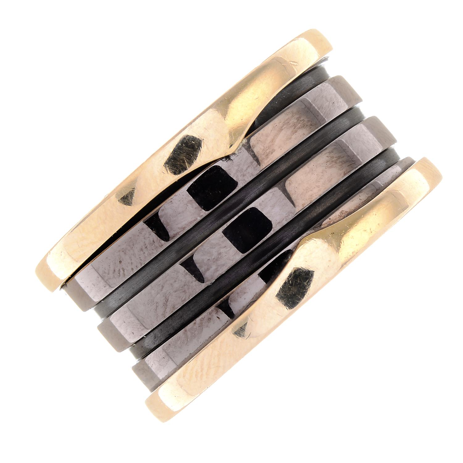 An 18ct gold and ceramic 'B.Zero1 Roma' ring,