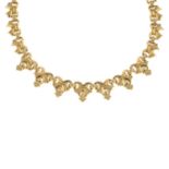 A mid 20th century 18ct gold necklace.Italian marks.Length 46cms.