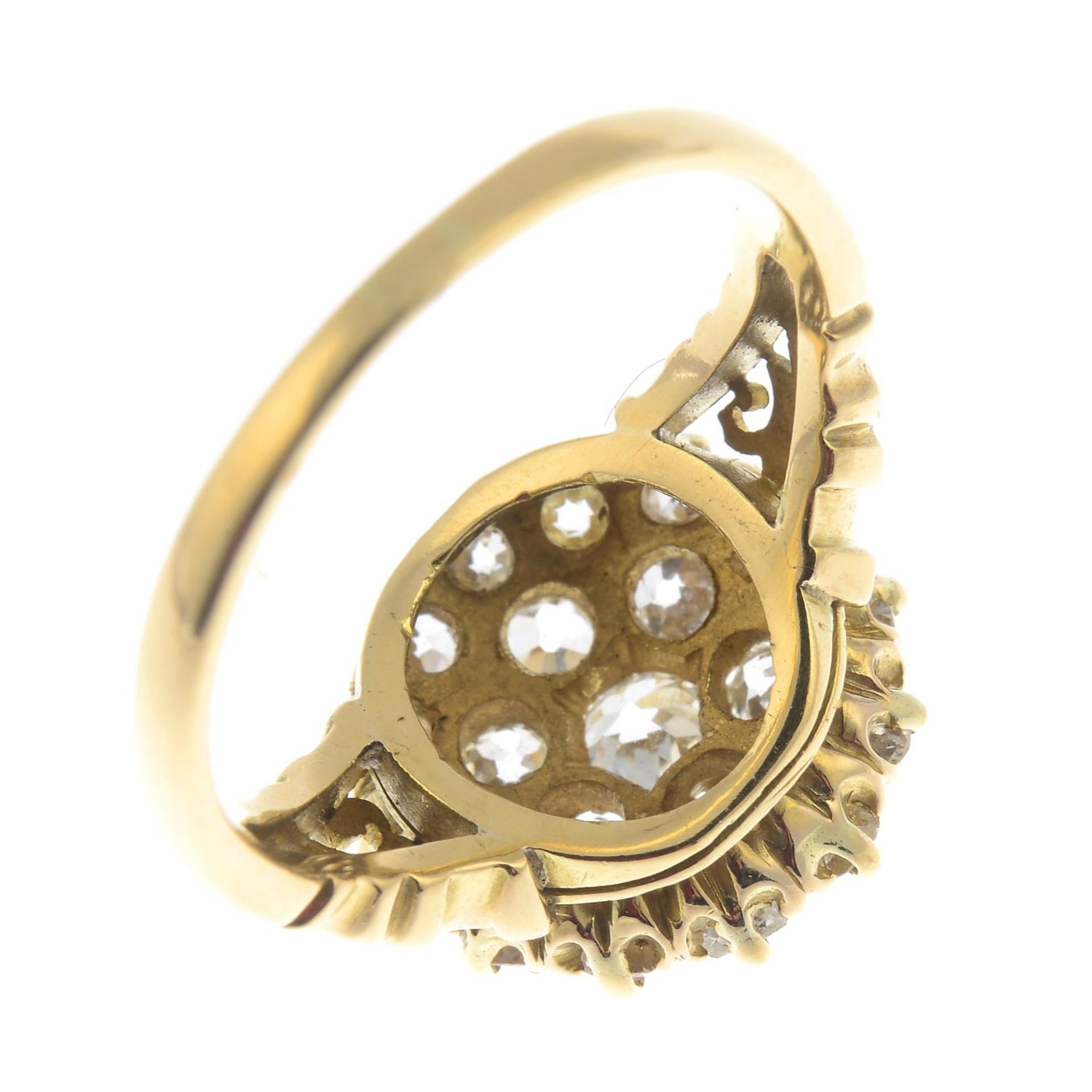 A late Victorian 18ct gold old-cut diamond cluster ring.Estimated total diamond weight 1ct, - Image 2 of 5